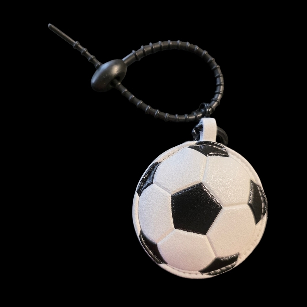 Soccer Ball Vegan Bag Charm Keychain